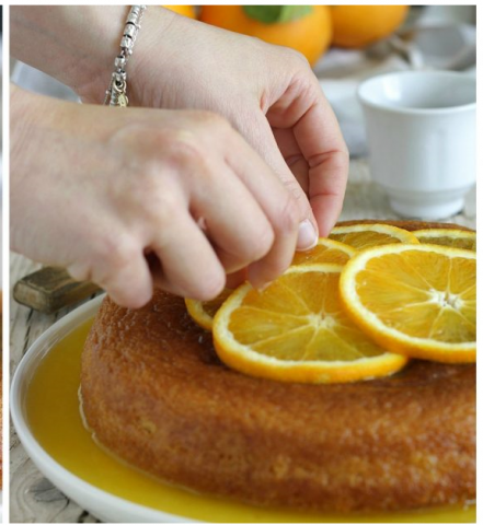 Torta soffice dolcemente inzuppata all’arancia