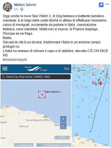 Salvini si scaglia contro Malta Salvini si scaglia contro Malta