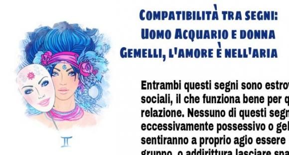 Donna Gemelli Uomo Acquario, ecco quello che non sai