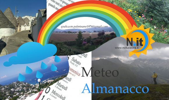Previsioni meteo e l’almanacco per mercoledì 29 agosto