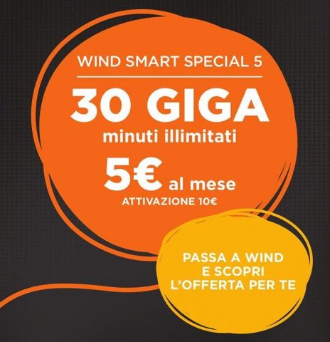 Wind: Smart Special 5 a soli 5 euro al mese, ecco la super offerta contro Iliad