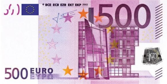 Addio alla banconota da 500 euro dal 27 gennaio 2019