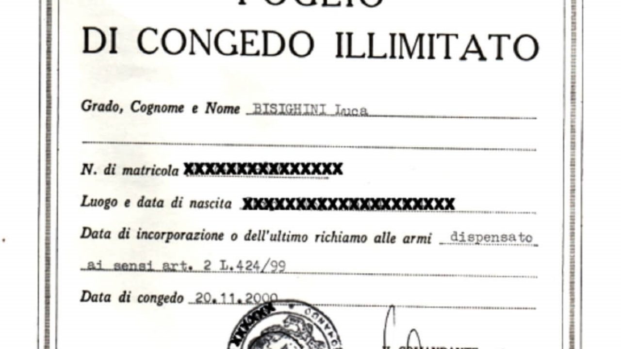 FOGLIO MATRICOLARE SCARICA
