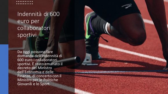 Indennità di 600 euro per collaboratori sportivi, la domanda parte da oggi alle 14,00, istruzioni complete