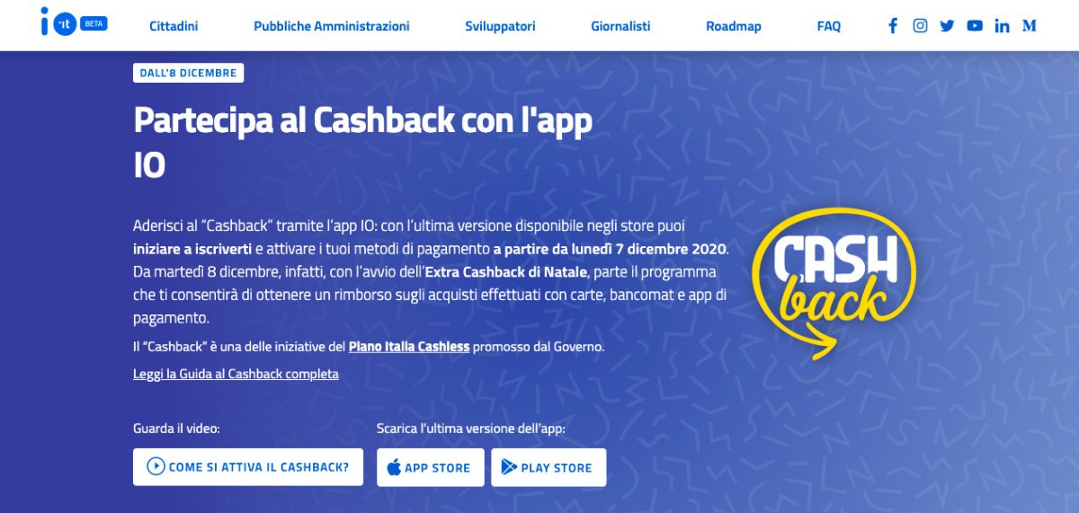 Cashback di Stato, come funziona l’aggiornamento dell’App IO: oltre al bancomat, ok ai pagamenti con tessera Coop ed Esselunga