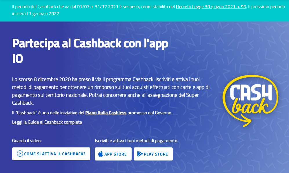 Cashback e supercashback, come funziona la classifica e quando si riparte