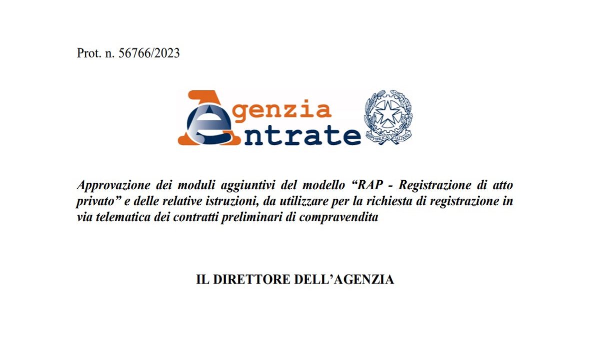 Modello RAP 2023, novità dell’Agenzia delle Entrate: cos’è e come si registra